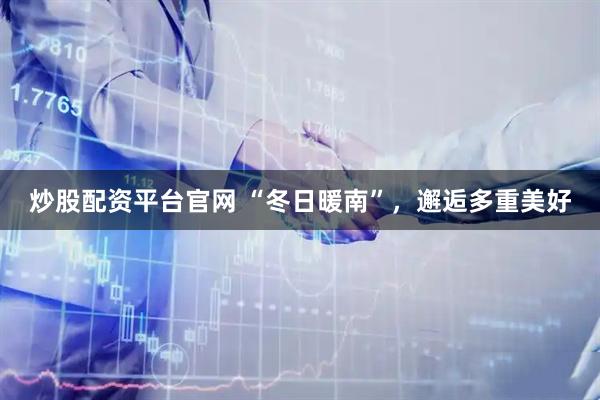 炒股配资平台官网 “冬日暖南”，邂逅多重美好